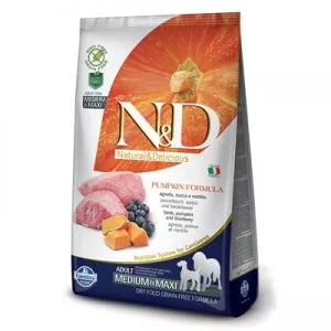 N&D dog GF PUMPKIN Adult Medium & Maxi Lamb & Blueberry