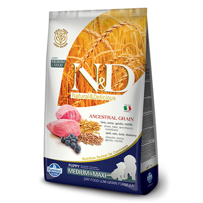 N&D dog AG Puppy Medium & Maxi Lamb & Blueberry
