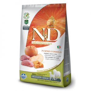 N&D dog GF PUMPKIN Adult Medium & Maxi Boar & Apple