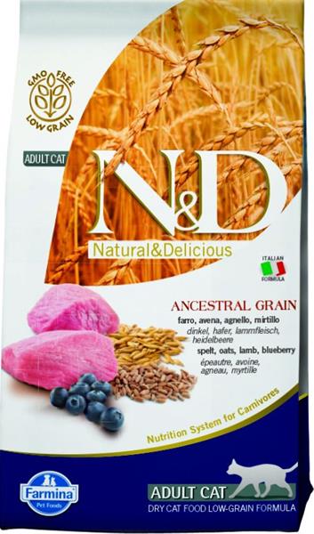 Farmina N&D cat AG adult, lamb, spelt, oats & blueberry
