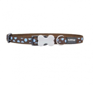 Red Dingo Design Blue Spots on Brown