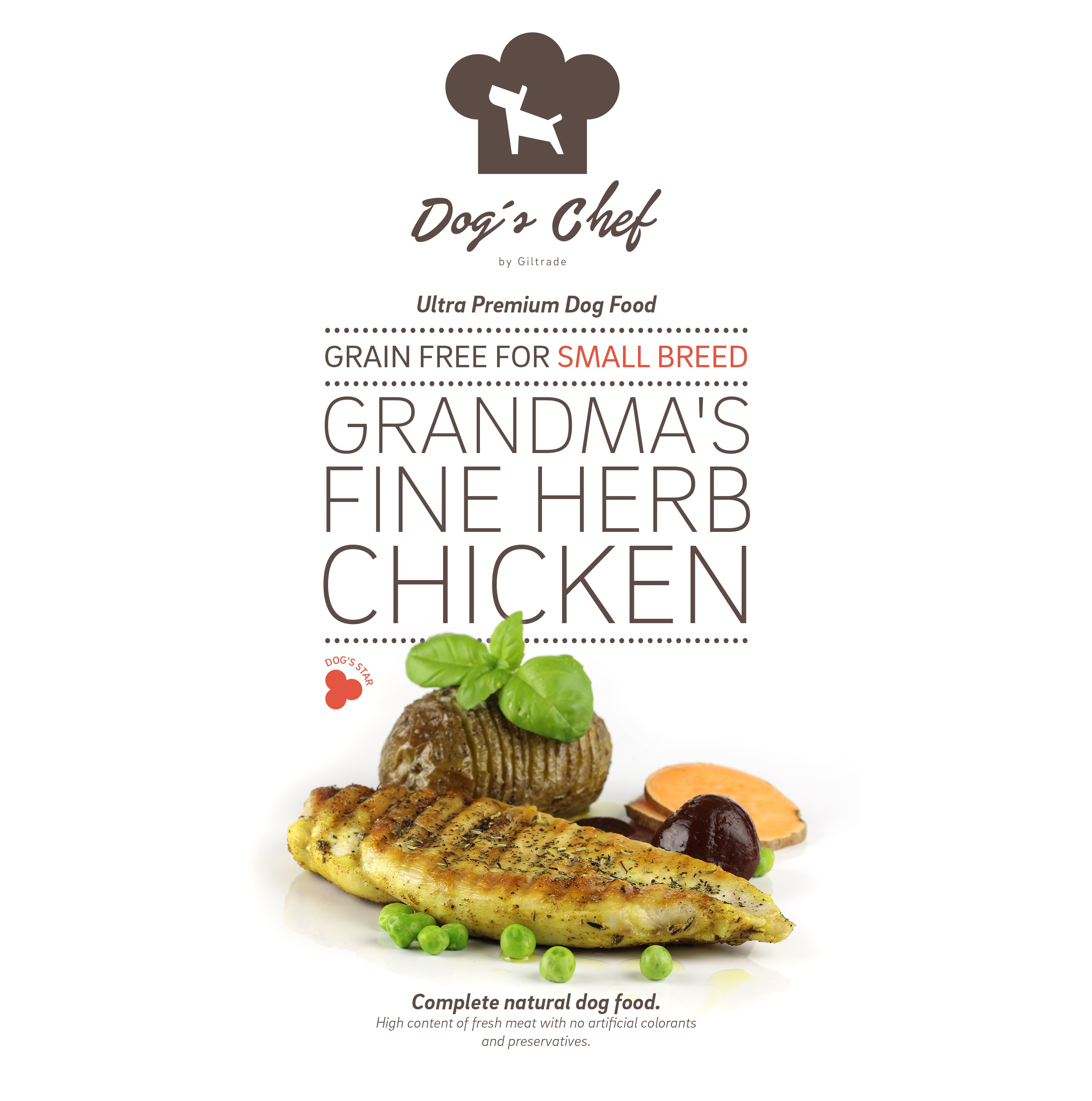 DOG'S CHEF Grandma's Fine Herb Chicken for SMALL BREED