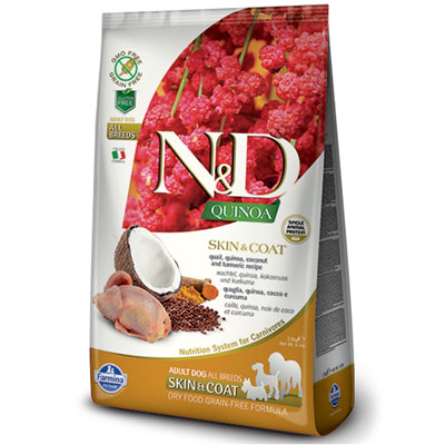 N&D dog GF QUINOA Skin & Coat Quail