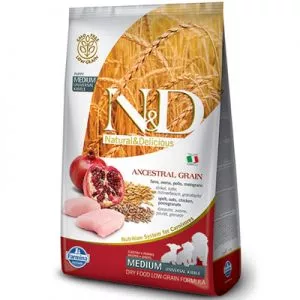 Farmina N&D dog AG puppy medium & maxi, chicken, spelt, oats & pomegranate