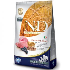 N&D dog AG adult medium & maxi, lamb, spelt, oats & blueberry