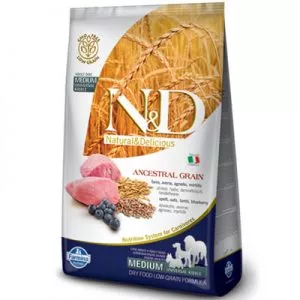 N&D dog AG adult medium & maxi, lamb, spelt, oats & blueberry