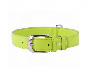 Collar Glamour kožený obojok Lime
