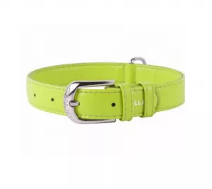 Collar Glamour kožený obojok Lime