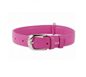 Collar Glamour kožený obojok Pink