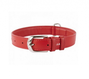 Collar Glamour kožený obojok Red