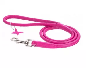 Collar Glamour okrúhle kožené vodítko Pink