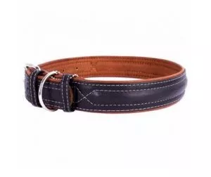COLLAR Soft kožený obojok black-brown