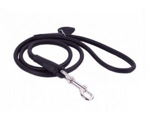 COLLAR Soft kožené vodítko okrúhle Black