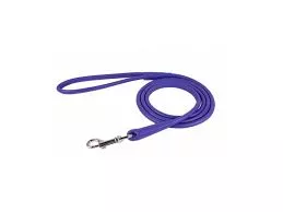 Collar Glamour okrúhle kožené vodítko Purple