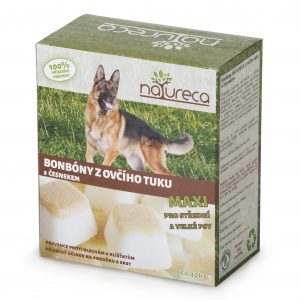 Natureca Bonbóny z ovčieho tuku s cesnakom MAXI 250 g