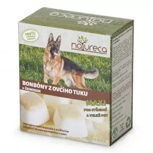 Natureca Bonbóny z ovčieho tuku s cesnakom MAXI 250 g