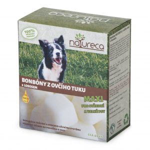 Natureca Bonbóny z ovčieho tuku s lososom MAXI 250g