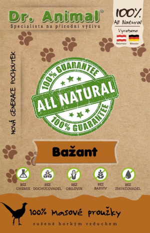 Dr. Animal bažant mäs. prúžky 80g
