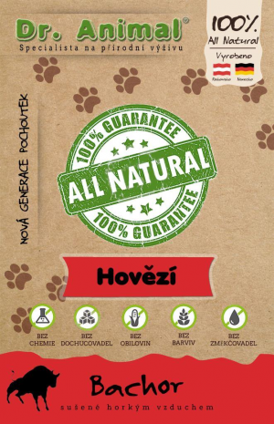 Dr. Animal hov. bachor sušené mäso kocky 80g