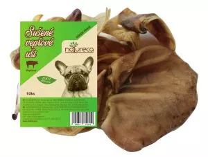 NATURECA Sušené bravčové uši 10 ks