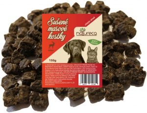 NATURECA pochúťka Mäsové kocky-Jeleň, 100% mäso 150g