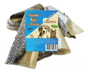NATURECA Losos koža sušená 15 cm - 50 g