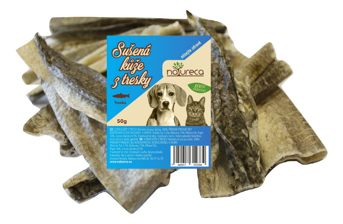 NATURECA Sušená koža z tresky - 50 g