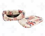 Pelech 8 hran Union Jack Vintage béžový
