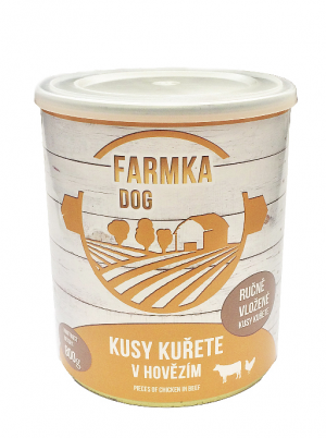 FARMKA DOG kusy kuraťa v hovädzom 800g