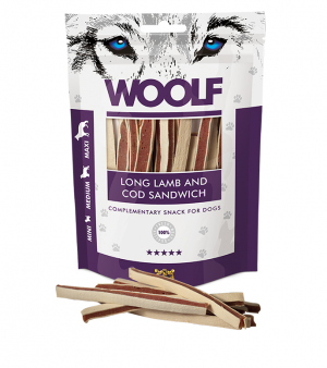 Woolf Dog Lamb & Codfish Soft Sandwich LONG 100 g