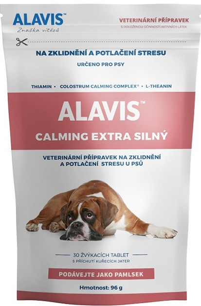ALAVIS Calming Extra silný pre psov 96 g/30 žuvacích tabliet