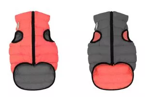 Teplá vesta pre psa AiryVest ružovo/šedá obojstranná
