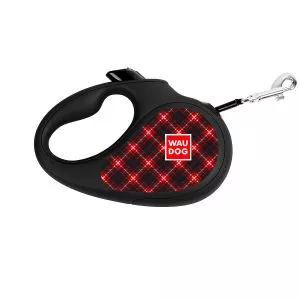 WAU DOG Flexi vodítko pre psa TARTAN