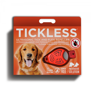 TICKLESS - Odpudzovač kliešťov a bĺch pre psy a mačky ultrazvukový oranžový