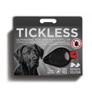 TICKLESS - Odpudzovač kliešťov a bĺch pre psy a mačky ultrazvukový čierny