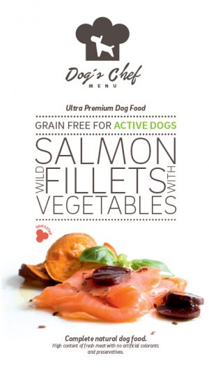DOG'S CHEF Wild Salmon fillets with Vegetables  ACTIVE DOGS