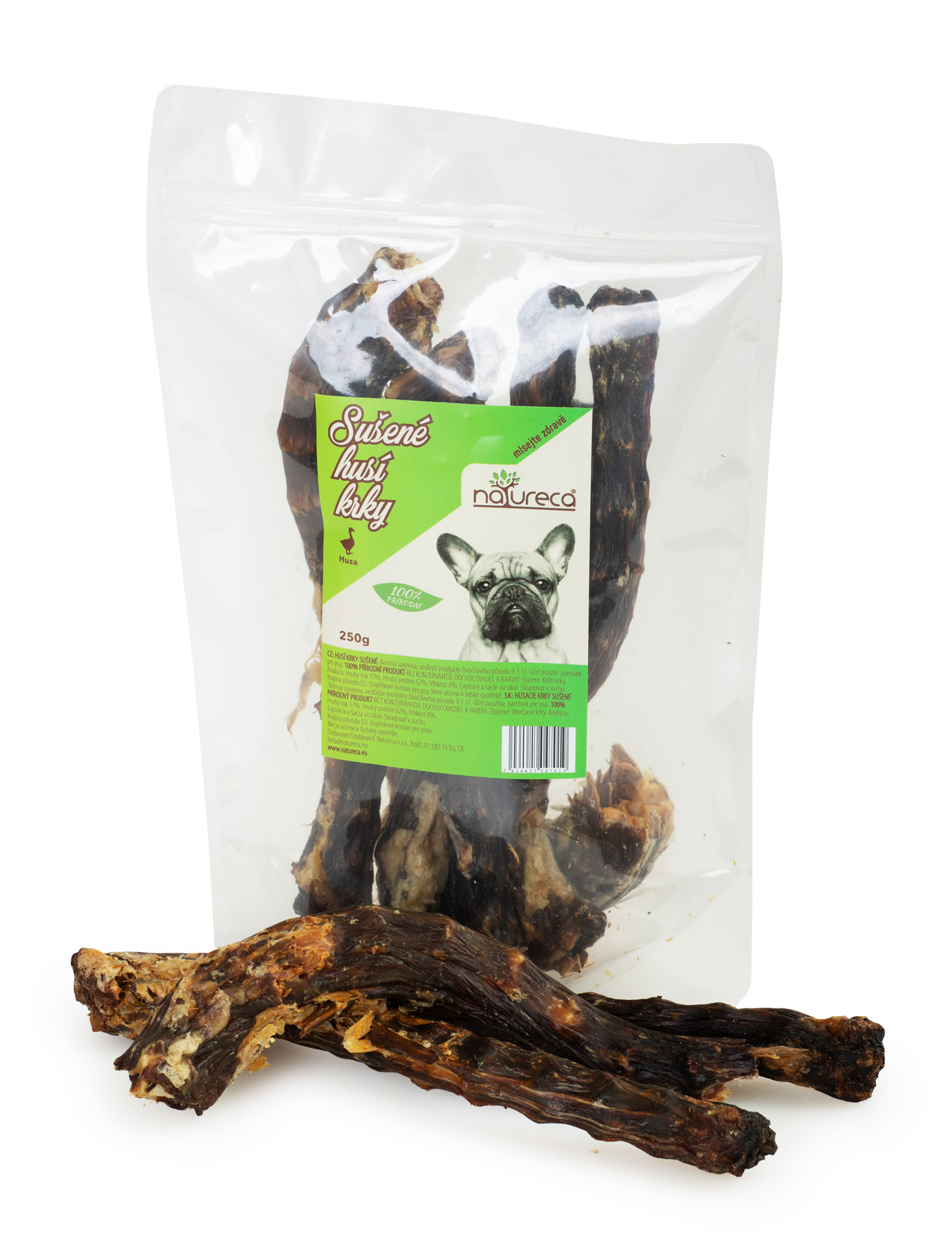NATURECA Sušené husie krky 250g