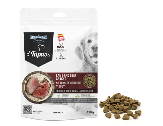 TAPAS - jahňacie s hovädzím mäkké pamlsky 190g