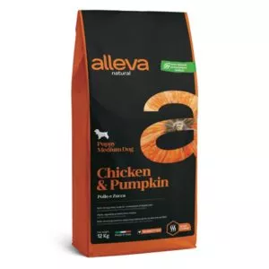Alleva NATURAL dog chicken&pumpkin puppy medium