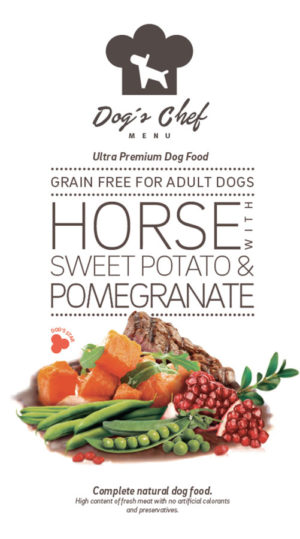 DOG’S CHEF Horse with Sweet Potato & Pomegranate