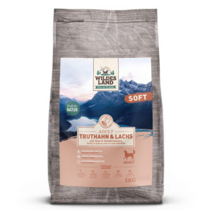 WILDES LAND - SOFT morčacie mäso s lososom polovlhké granule
