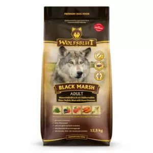 WOLFSBLUT Dog Adult BLACK MARSH – Vodný byvol s batátmi a tekvicou