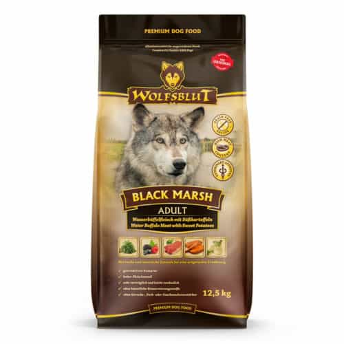 WOLFSBLUT Dog Adult BLACK MARSH – Vodný byvol s batátmi a tekvicou