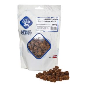 PetSolut SOFT – Mäkké proteínové kocky z jahňacieho mäsa 200g
