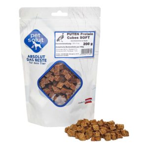 PetSolut SOFT – Mäkké proteínové kocky z morčacieho mäsa 200g