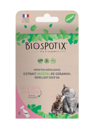 BIOGANCE Biospotix Cat spot-on s repelentným účinkom 5 x 1 ml (od 3 mesiacov)
