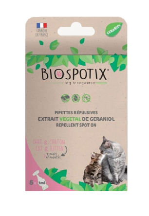BIOGANCE Biospotix Cat spot-on s repelentným účinkom 5 x 1 ml (od 3 mesiacov)