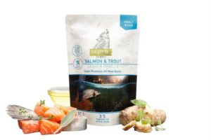 ISEGRIM dog Adult Isegrim Roots, Salmon & Trout 410 g kapsička
