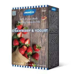 SMOOKIES Premium STRAWBERRY – jahodové sušienky 100% human grade, 200g