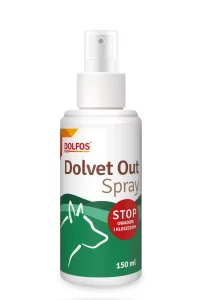 Dolvet Out spray 150 ml – ochrana pred kliešťami a blchami pre psy a mačky